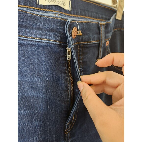 Madewell 9" Mid Rise Skinny Jeans Blue Pants Womens Size 32 Dark Wash Denim - Picture 4 of 15